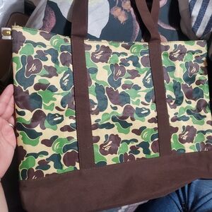 Bape Camo Tote Bag - Green and Brown